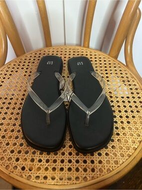 GAP Jelly Flip Flops Clear Strap Thong Sandals Size 8